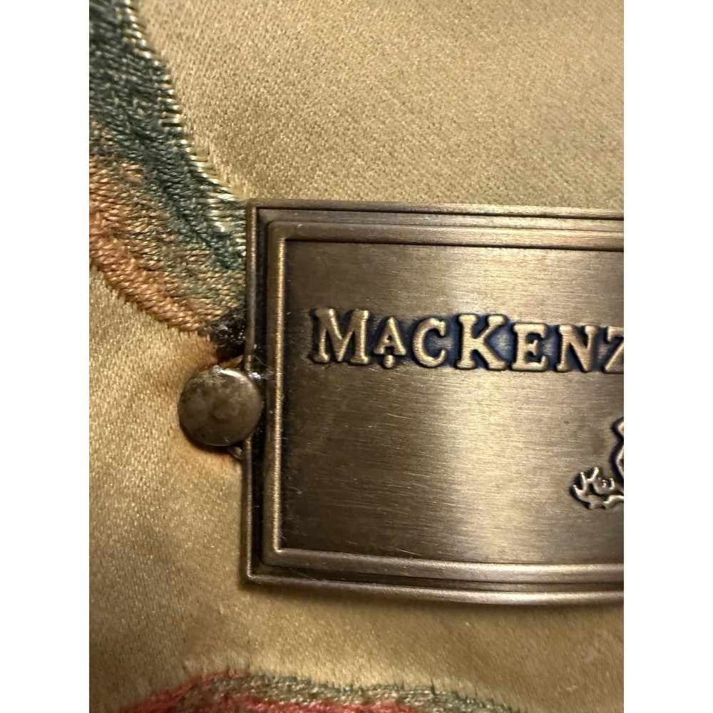 Mackenzie-Childs Large Fabric Tote Floral Print Quilted Brown Carryall Bag Rare - Picture 10 of 16
